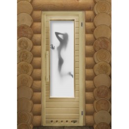 Дверь для саун "Элит Искушение" с фотопечатью 1,85/0,75